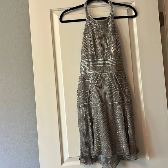 Parker halter embellished backless dress - Picture 1 of 7